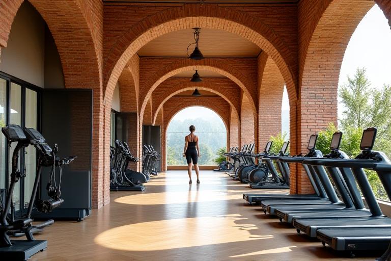 Allenamento sotto archi in stile romano